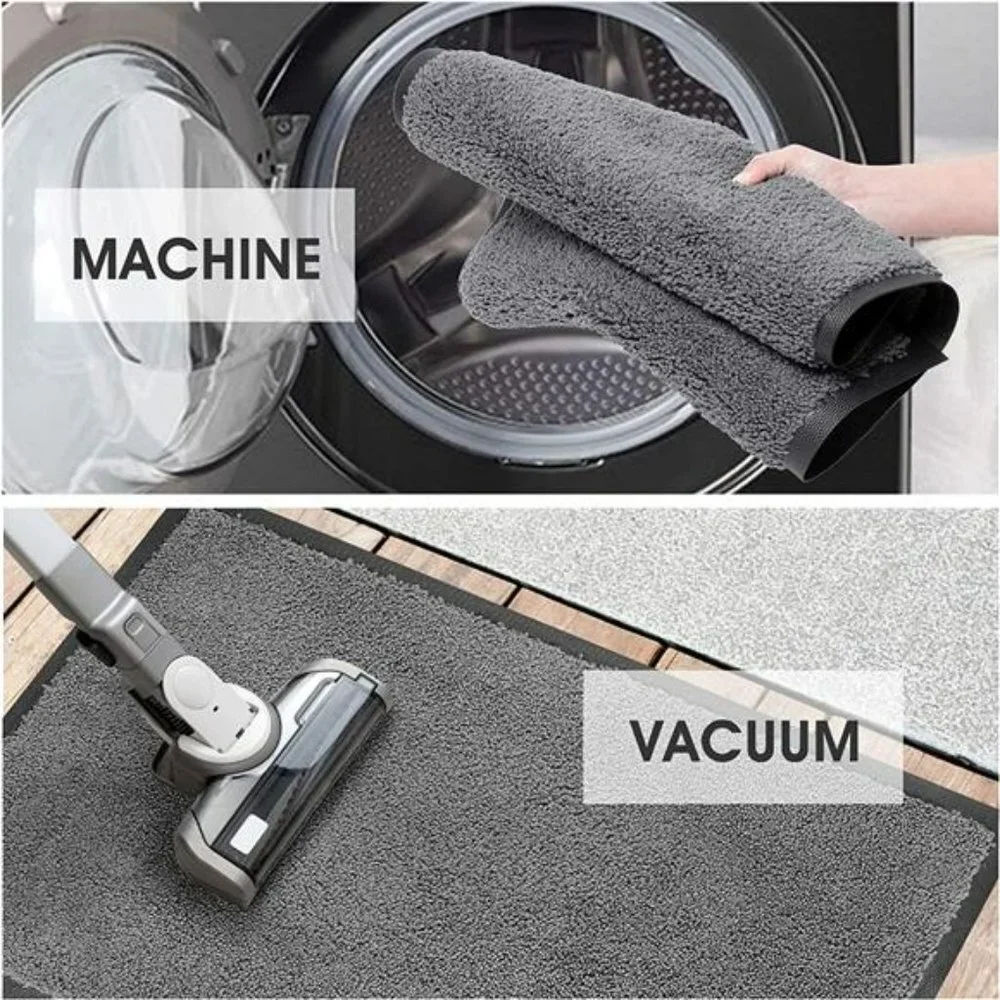 Microfiber Door Mat - Entryway Welcome Rug 29.5”x17” Grey